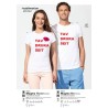 White T-shirt with print - "Your personalized text" ( thermotransfer film), print area size A4